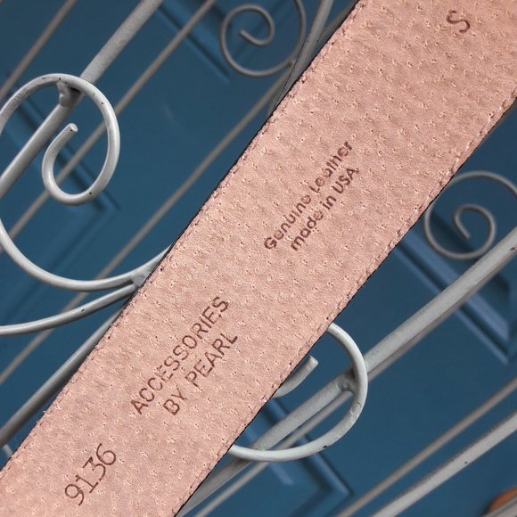 Suede Belt Genuine Leather Black Suede Covered Belt Buckle Size S - Picture 11 of 15